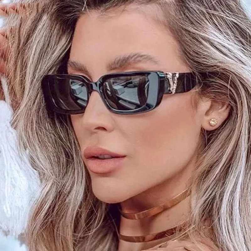 1-2 Stück 2025 Retro Quadratische Sonnenbrille, UV-Schutz, Modisch für Männer & Frauen