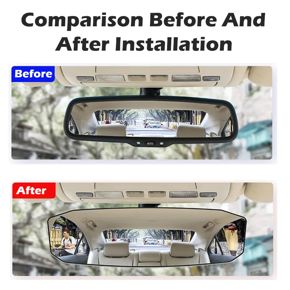 Car Baby Mirrors Anti Glare Rear View Convex Mirror Interior Mirror Wide Angle Panoramic Reverse Parking Auxiliary