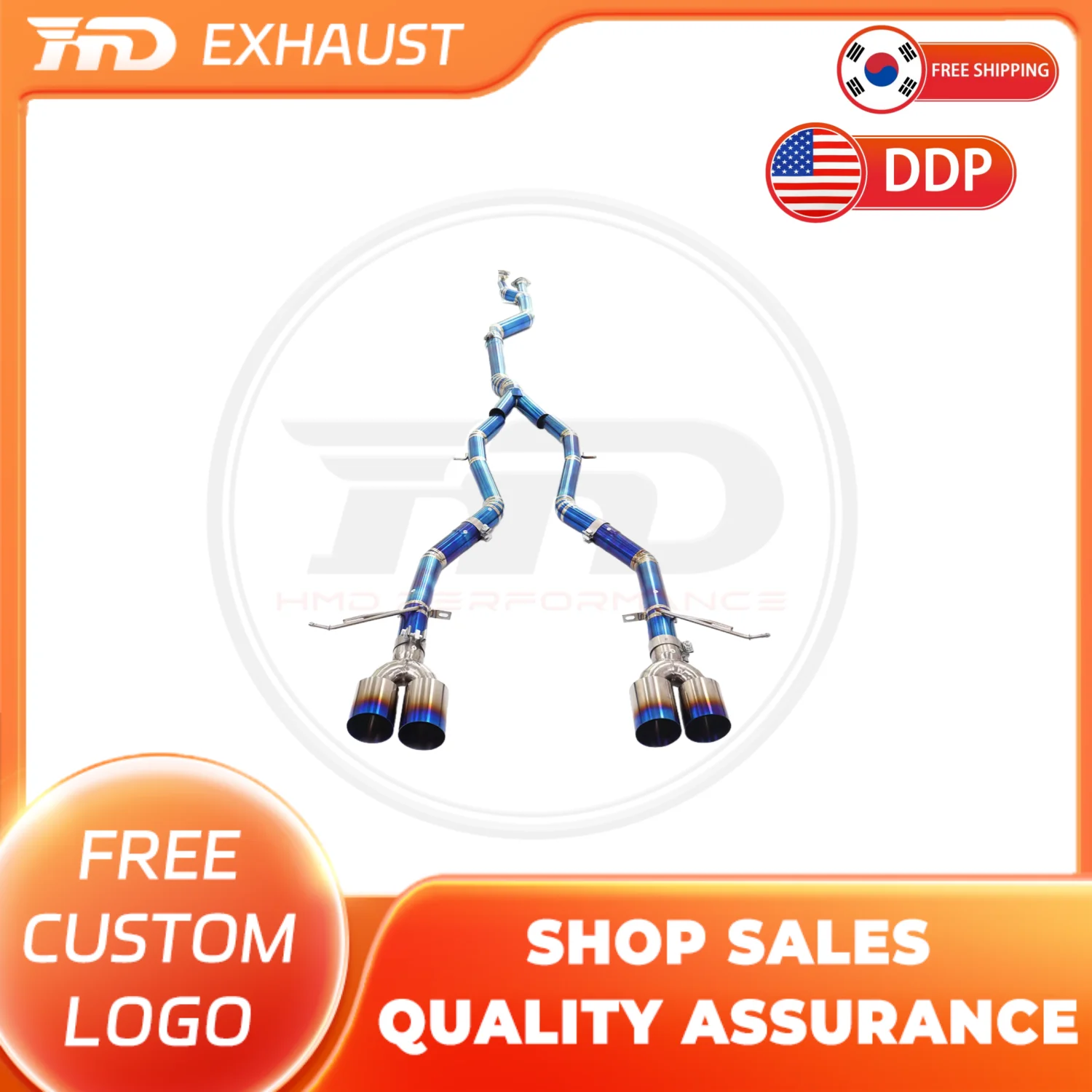 

HMD Hot Sale Exhaust System Titanium Alloy Catback exhaust for BMW M3 M4 G8X With Performance Pipe With Tips