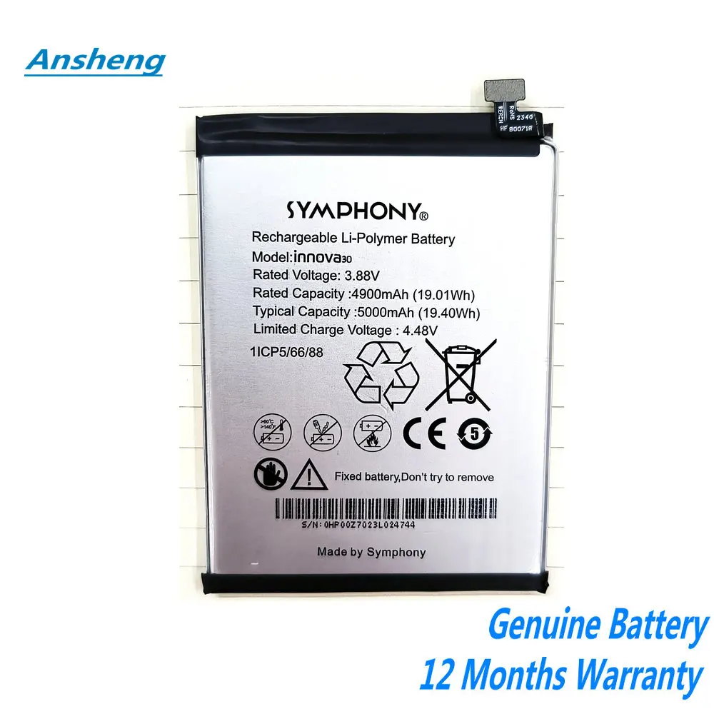 Original 3.88V 5000mAh Battery For Symphony innova30 innova 30 Mobile Phone