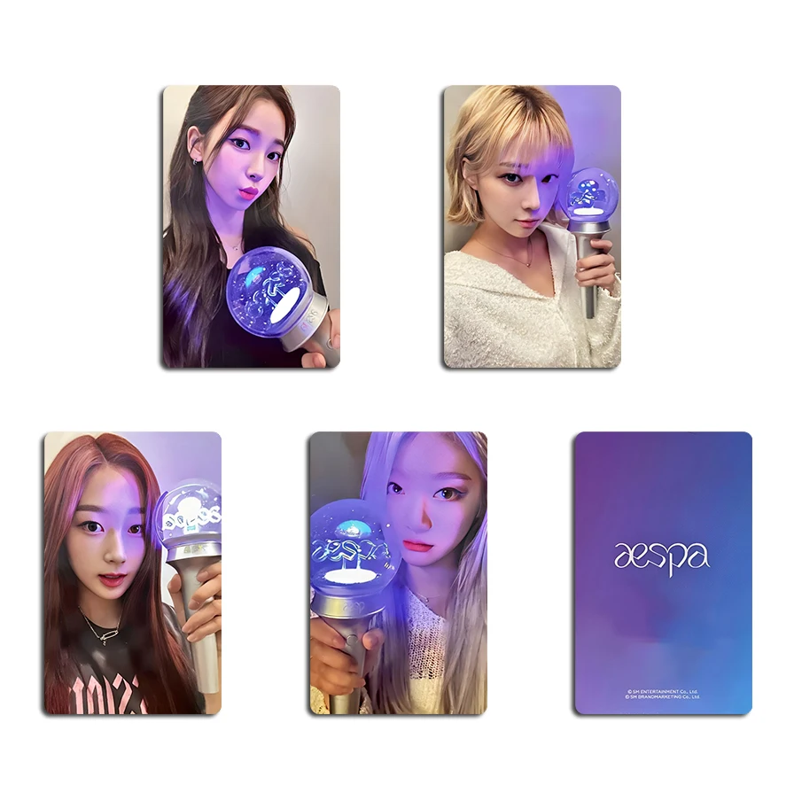 Coreano Girl Group Zha Support Stick Card Support Small Card KARINA GISELLE WINTER NINGING Collection Card