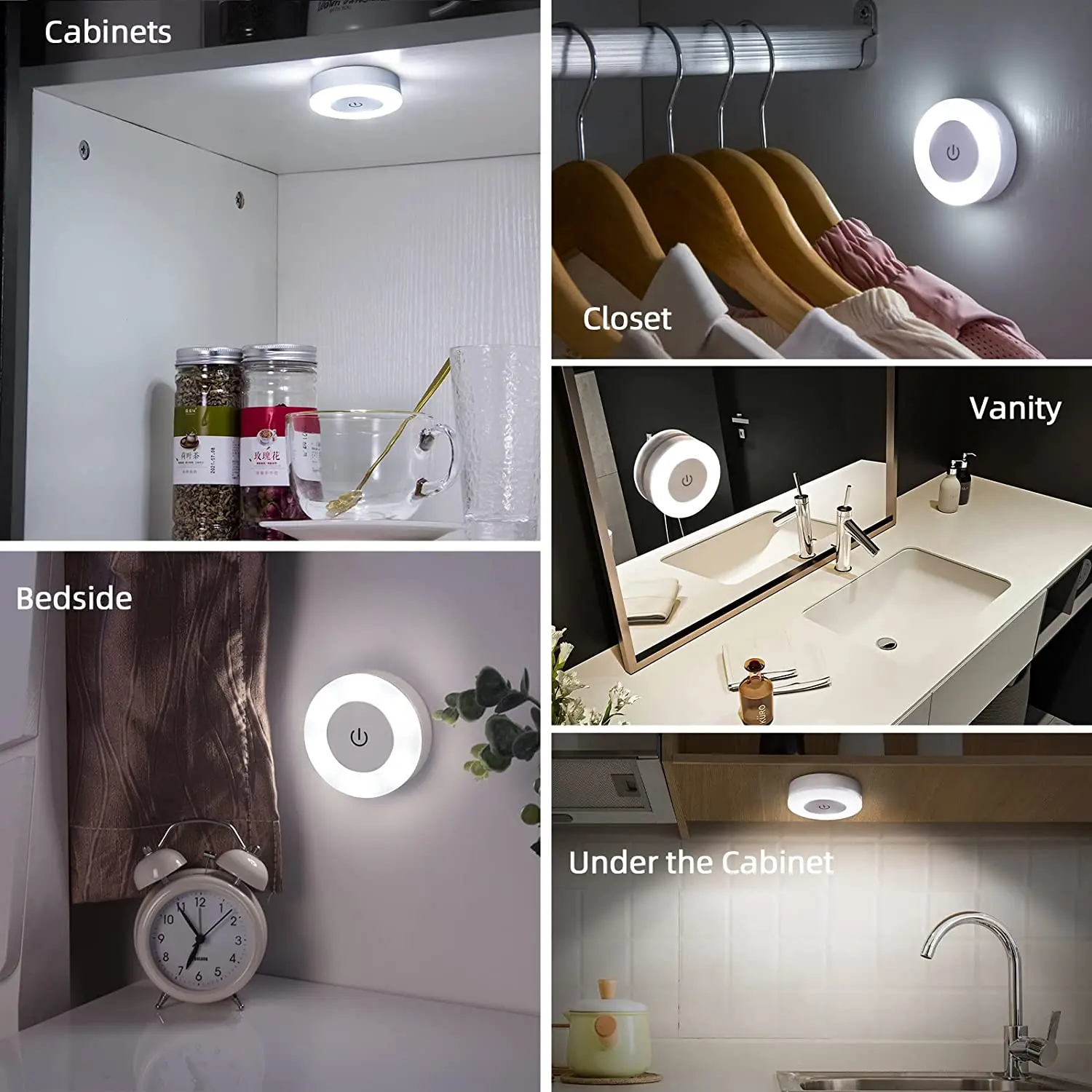 3 Mode LED Sensor Night Light Flashlight Magnetic Base Wall Light USB Rechargeable Round Portable Dimming Soft Light Night Light