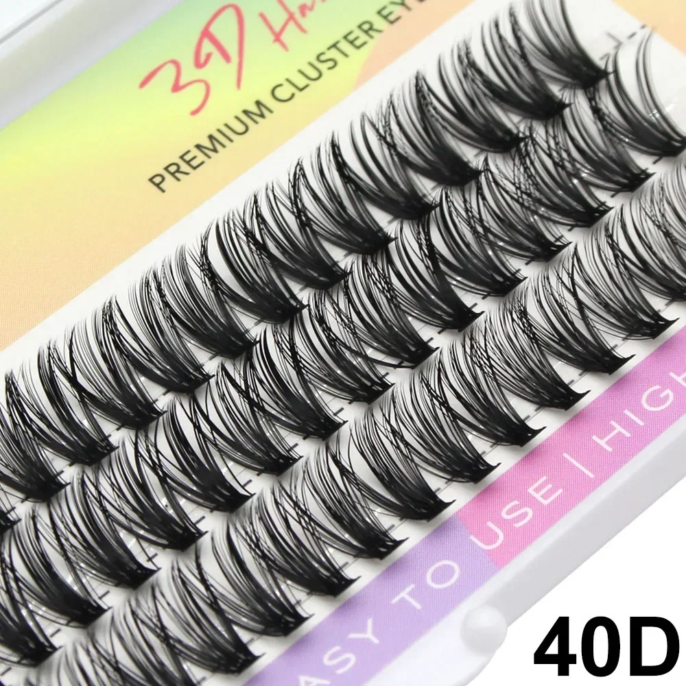 Moonlily คุณภาพสูงผ้าไหม Cluster Eyelashes Extensions ธรรมชาติยาวนุ่ม 3D Volume Effect Faux Bunche แต่งหน้า Lash