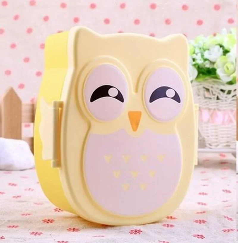 Portable Plastic Children Students Lunch Box Bento Box Food Container Carton Dinnerware Cutlery Food Container