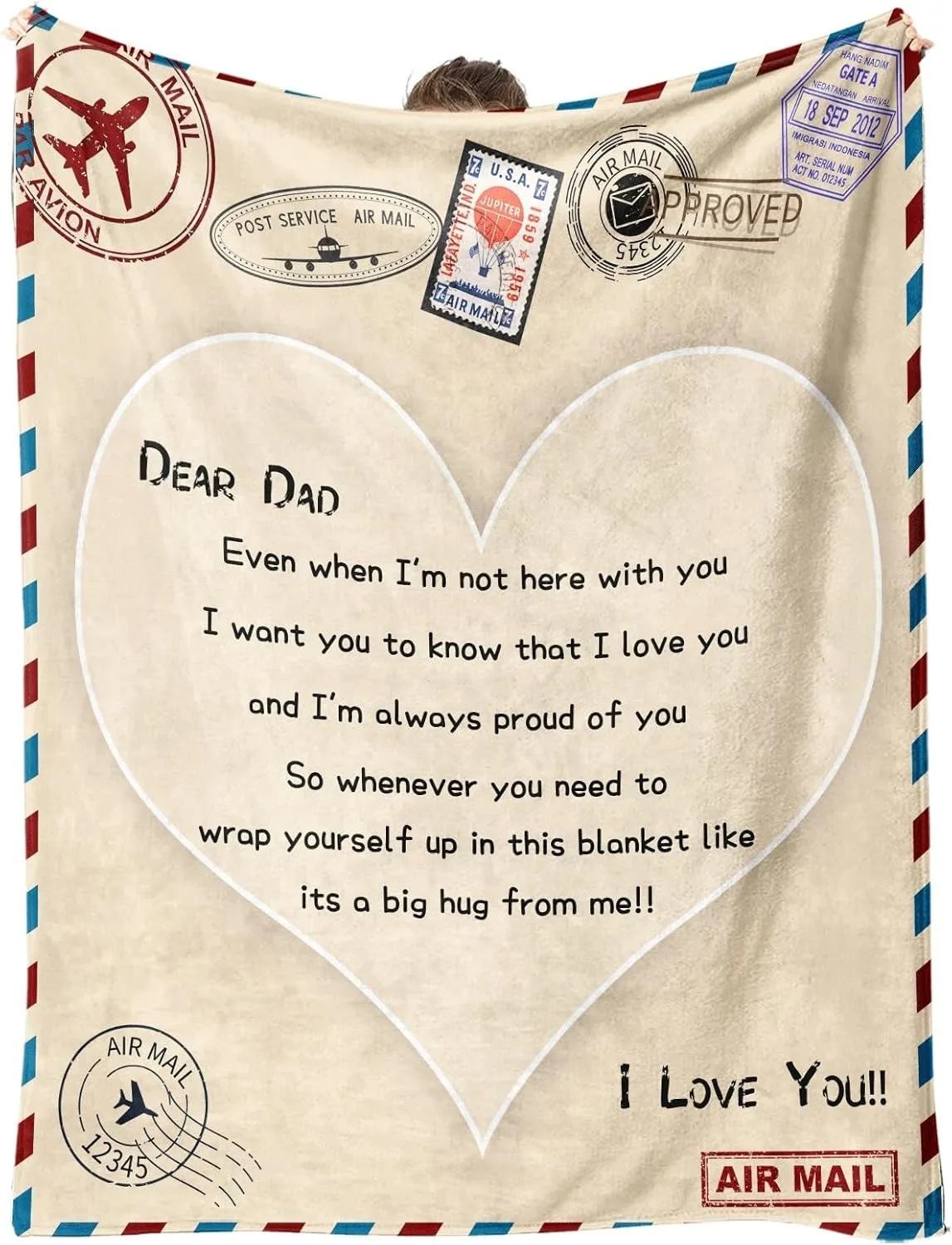 Throw Blanket Gift for Dad Mom Grandpa Grandma Aunt Son Daughter Birthday Mother's Day Father's Day
