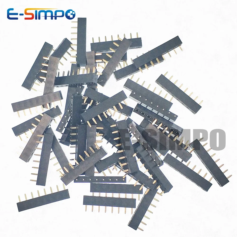 20pair 2.54mm PH3.5 Single Row Low Profile Straight 1x2/3/4/5/8/10P Rohs Goldplate PCB Female + Male Pin Header Socket Connector