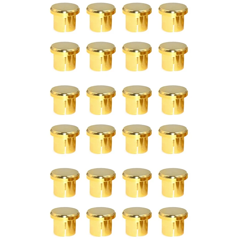 24Pcs Gold Plated RCA Protection Cap Plug Short-Circuit Socket Phono Connector Shielding Plug Socket Protection Cover