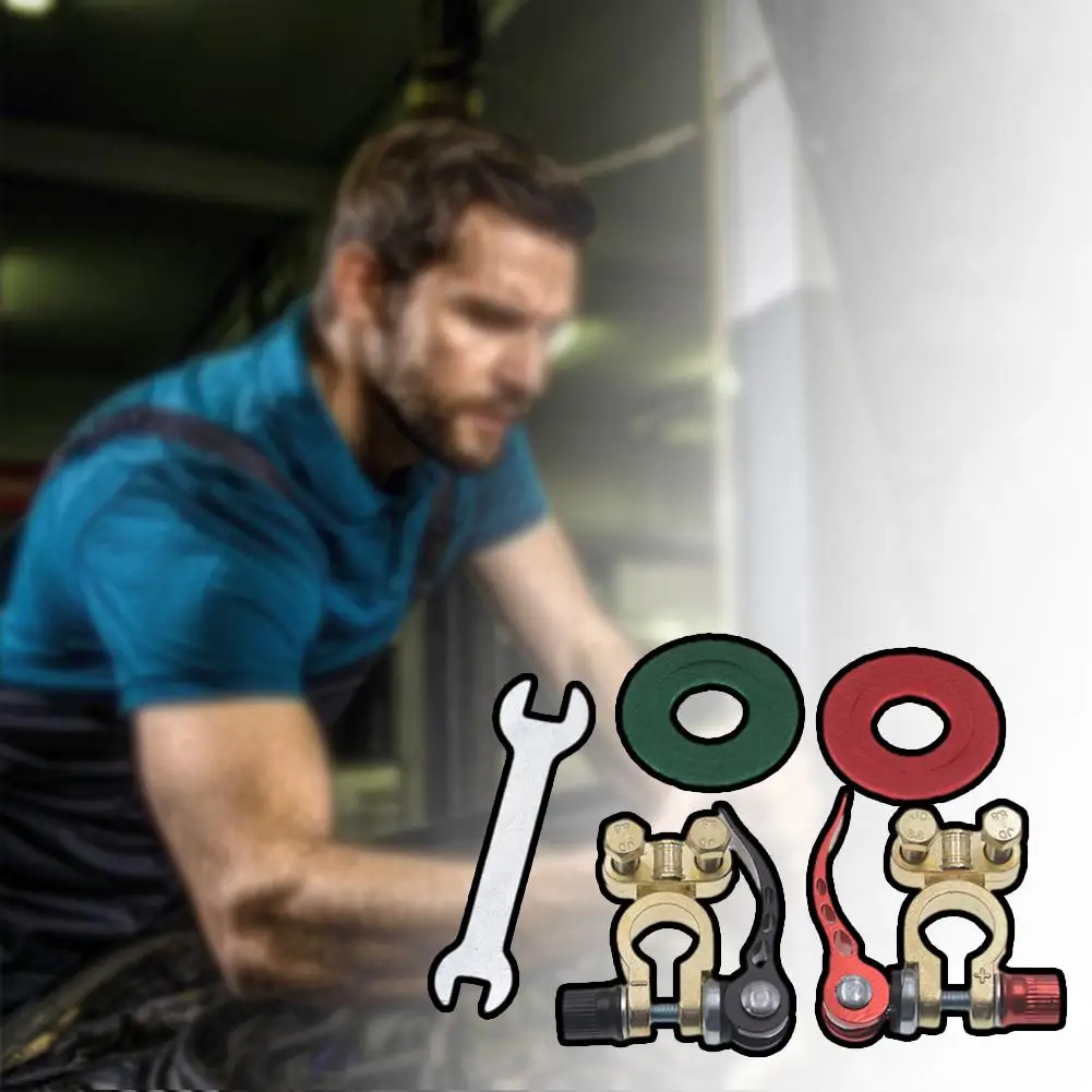 

2 Pack Aluminum Alloy Battery Terminal High Quality Clamp 12v 6v Release Connector Post 24v Clip Automotive Cable Clip Quic X2s3