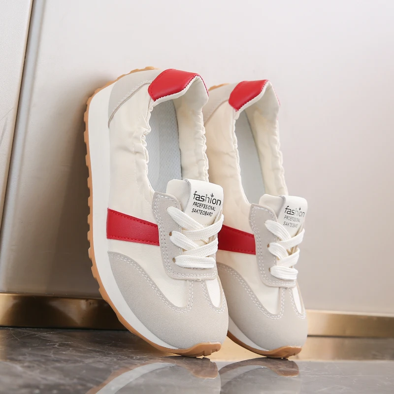 

Женские кроссовки Форрест Гамп, осенние неглубокие повседневные парусиновые туфли, туфли без шнуровки для ленивых, белые кроссовки на мягкой подошве