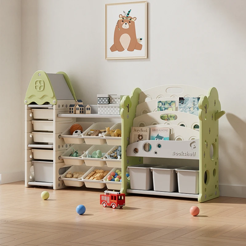 

Children's toy storage shelves, floor-to-ceiling, multi-layered baby sorting and sorting, storage cabinets, household