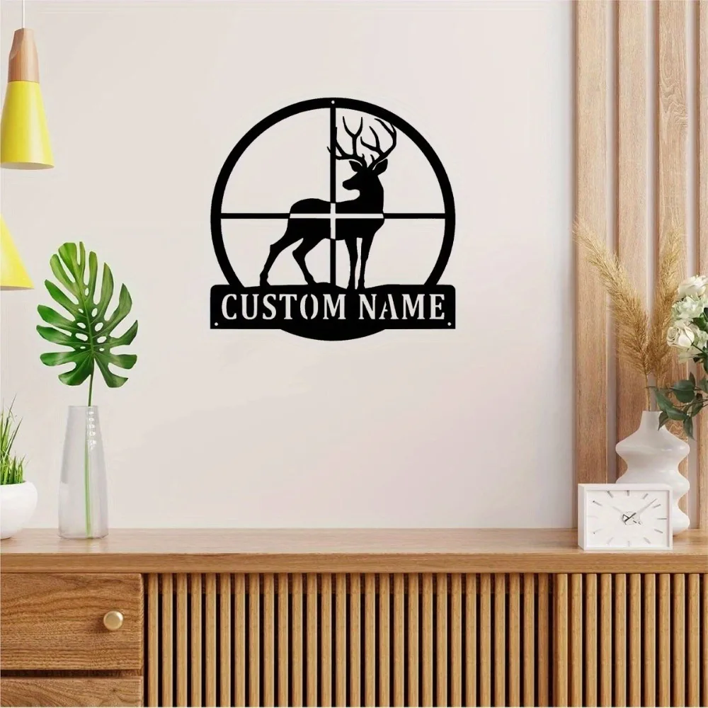 Custom Deer Antler Wall Art Personalized Hunting Enthusiast Nameplate Battery Free Room Decor Deer Themed Ornament Gift Idea