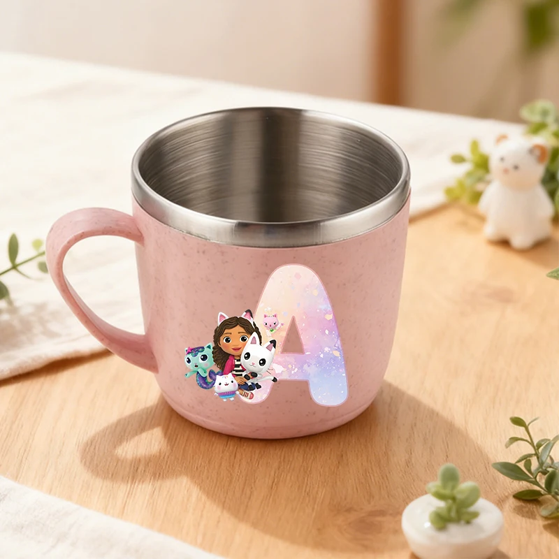 

Gabby Dollhouse Water Cup Men Women Stainless Steel Toothbrush Cups Kid Cartoon Letter Print Coffee Milk Water Cup Birthday Gift