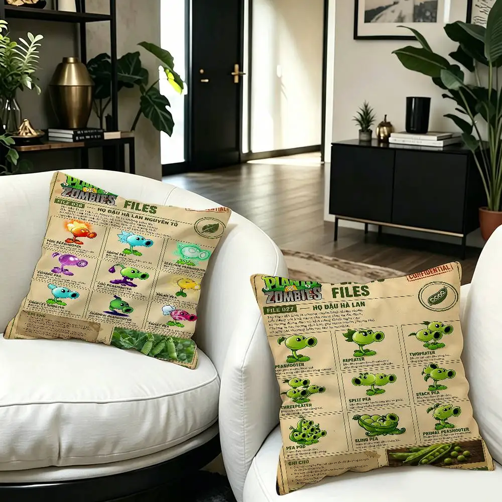 Classic Game P-Plants Vs Z-Zombies Pillowcases Home Bedding Decorative Pillow Cover Wedding Super Soft Pillow Case