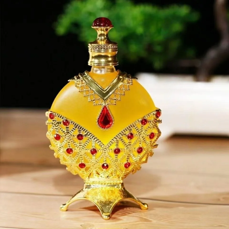 Óleo de perfume concentrado árabe dourado, perfumes árabes para mulheres, perfumes árabes, óleo de perfume de longa duração