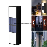 2PCS Outdoor Garden Villa Decorative LED Solar Energy Wall Light Courtyard Door Sign Lights Waterproof Landscape Ambient Lamp