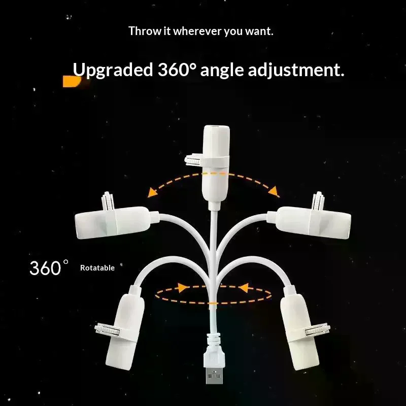 360 Degree Rotating Star Projector Light Interchangeable Slides Galaxy LED Projector USB Powered Atmosphere Lamp