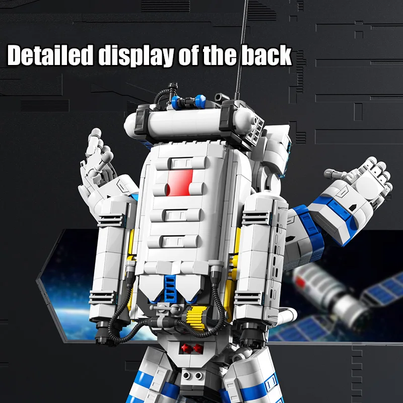 1568 Uds. Juguetes de bloques de construcción de astronauta modelo explorador espacial montar rompecabezas ladrillos juegos de juguetes para chico adornos de escritorio regalos