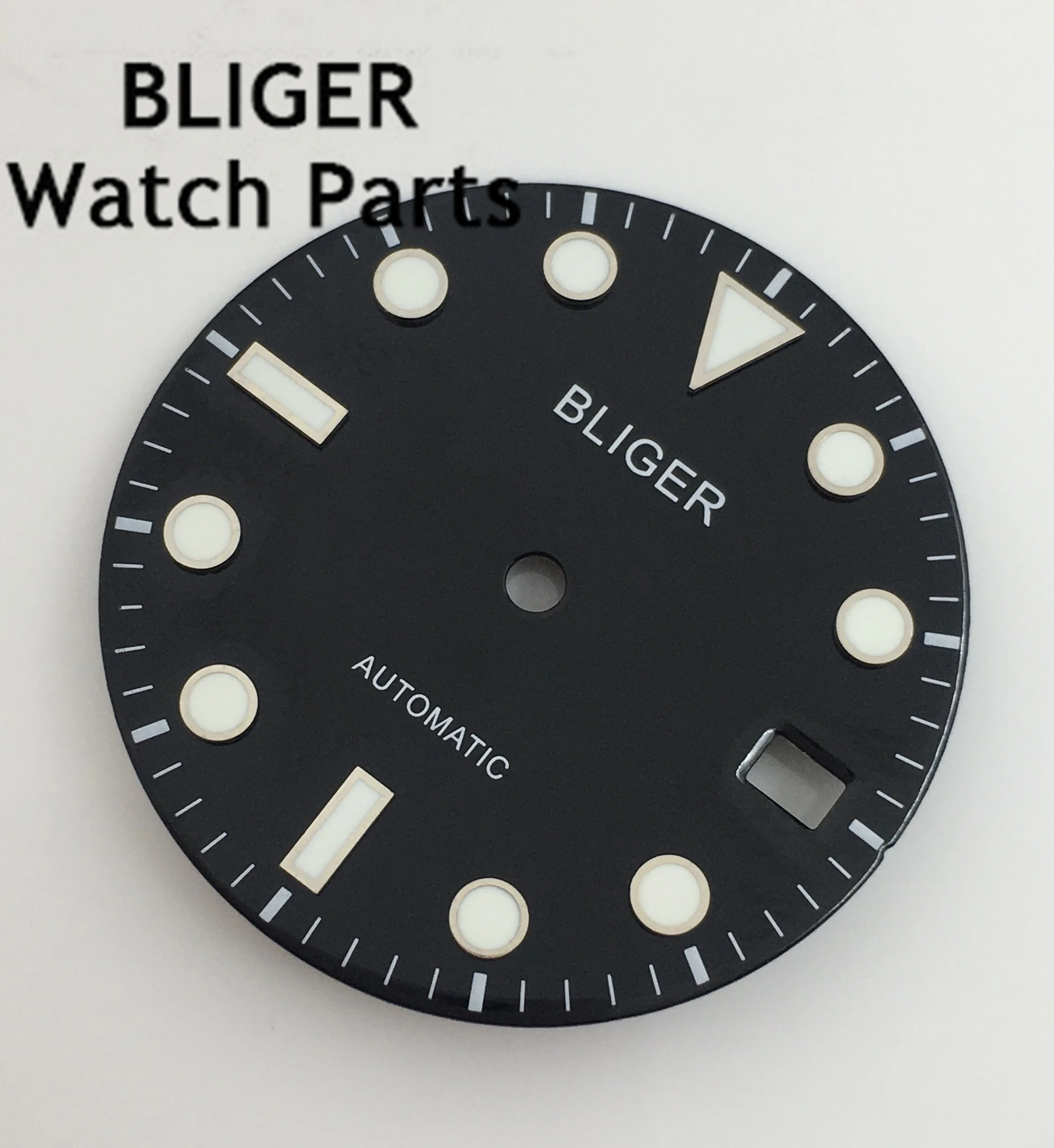 

Циферблат BLIGER 28,5 мм, черный циферблат, светящийся, подходит для NH35 NH36 ETA2824 2836 Miyota8205 8215 Mingzhu DG2813 3804 механизм