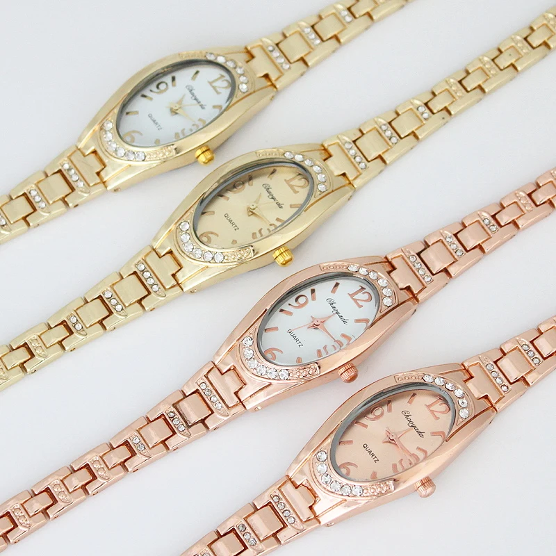 

4Pcs Women's Fashion Bracelet Watch Bling Crystal Analog Quartz Wristwatch