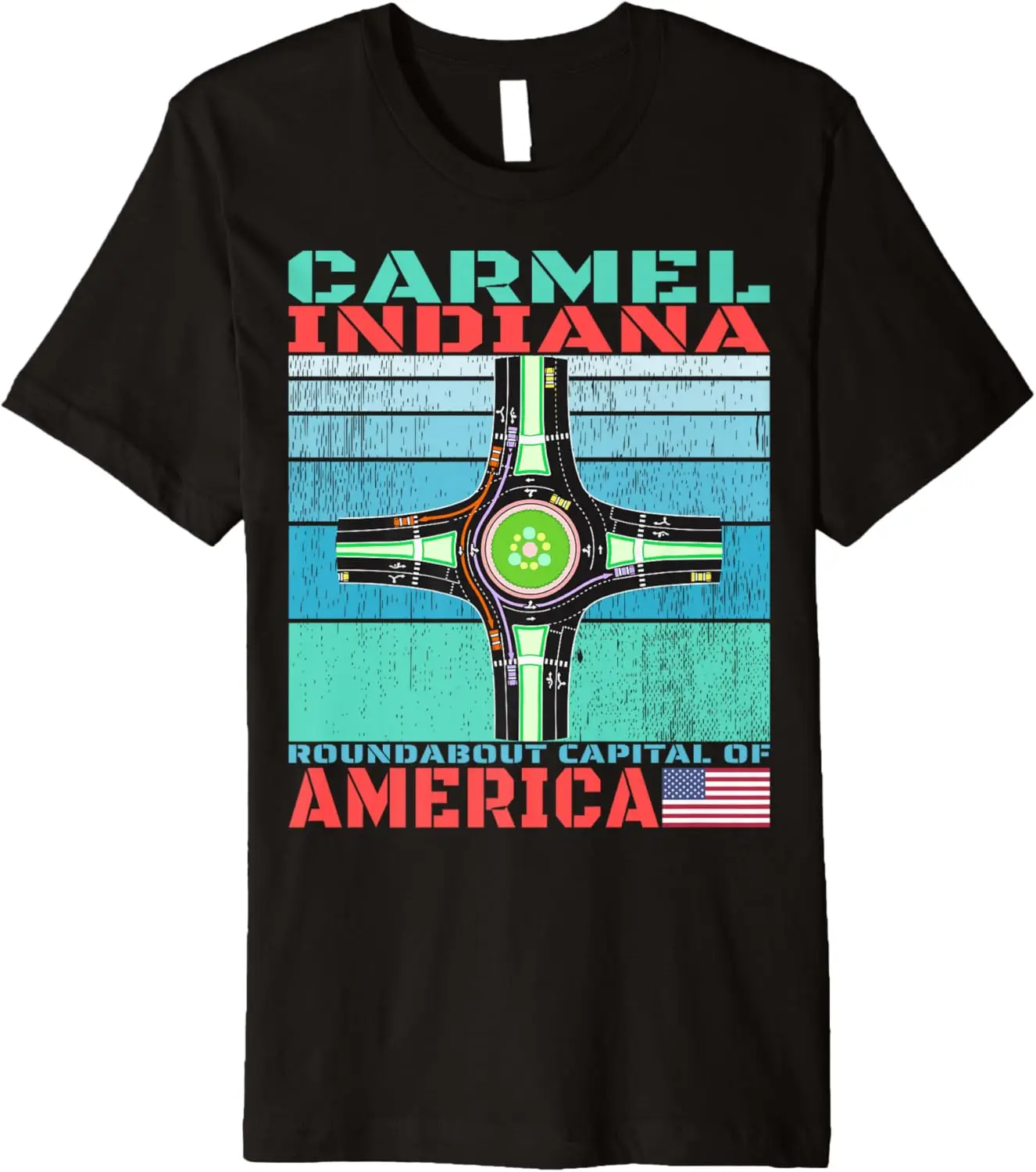 

Carmel Indiana Roundabout Capital of US USA America Premium T-Shirt