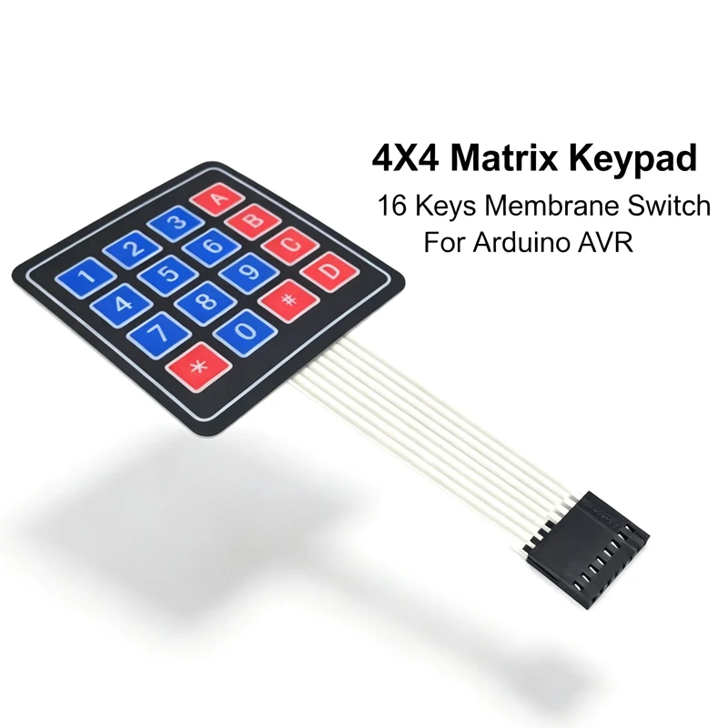 4X4 Matrix-Tastatur für Arduino Array-Modul 16-Tasten-Membranschalter Erweiterungs-Tastaturfeld 4*4 Steuerung Mikroprozessor AVR – Detail 6