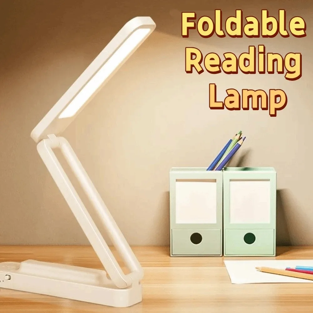 

Креативная настольная лампа, перезаряжаемая складная лампа для чтения с регулируемой яркостью, защита глаз, портативная сенсорная светодиодная настольная лампа для домашнего офиса