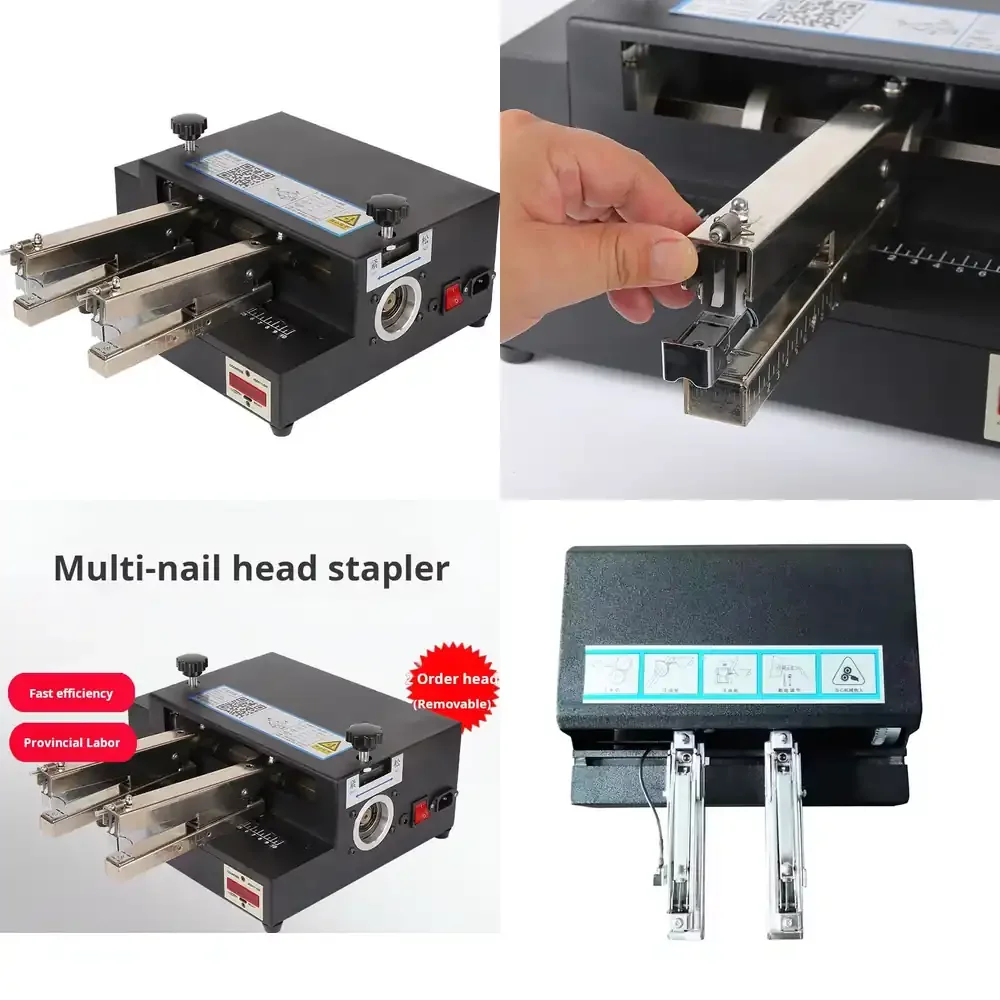 

ENJOYBONG HJ-200 Heavy-Duty Jumbo 2 Heads 200 Times/Min 40W Packaging Binding 1-5mm Thickness 110V-220V Electric Stapler