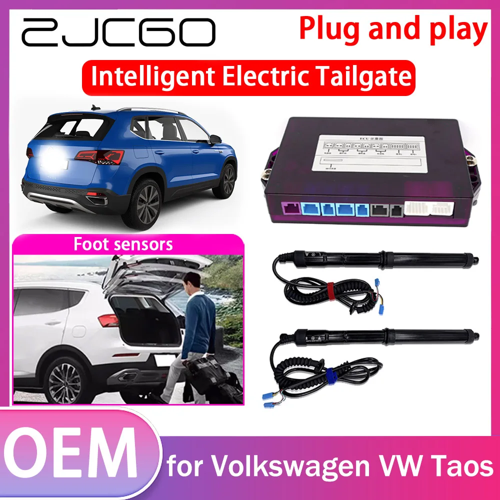 ZJCGO Electric Tailgate Lift Drive Trunk Opening Tail Gate Lift Soft Close Car Door for Volkswagen VW Taos 2018~2023