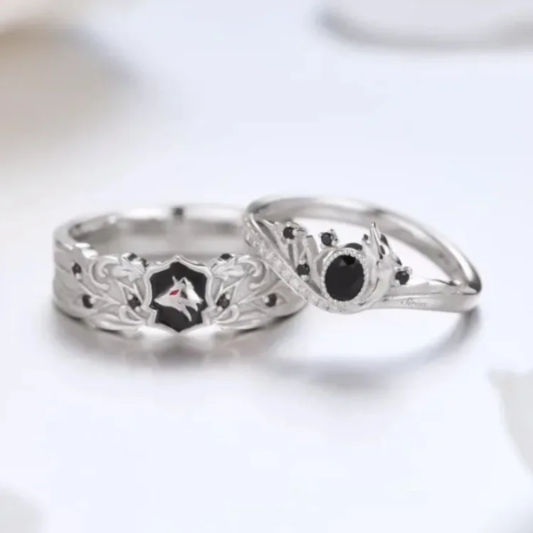 Anillo Sirius Anillo para parejas de alto valor Anillo de moda Ins Dedo índice