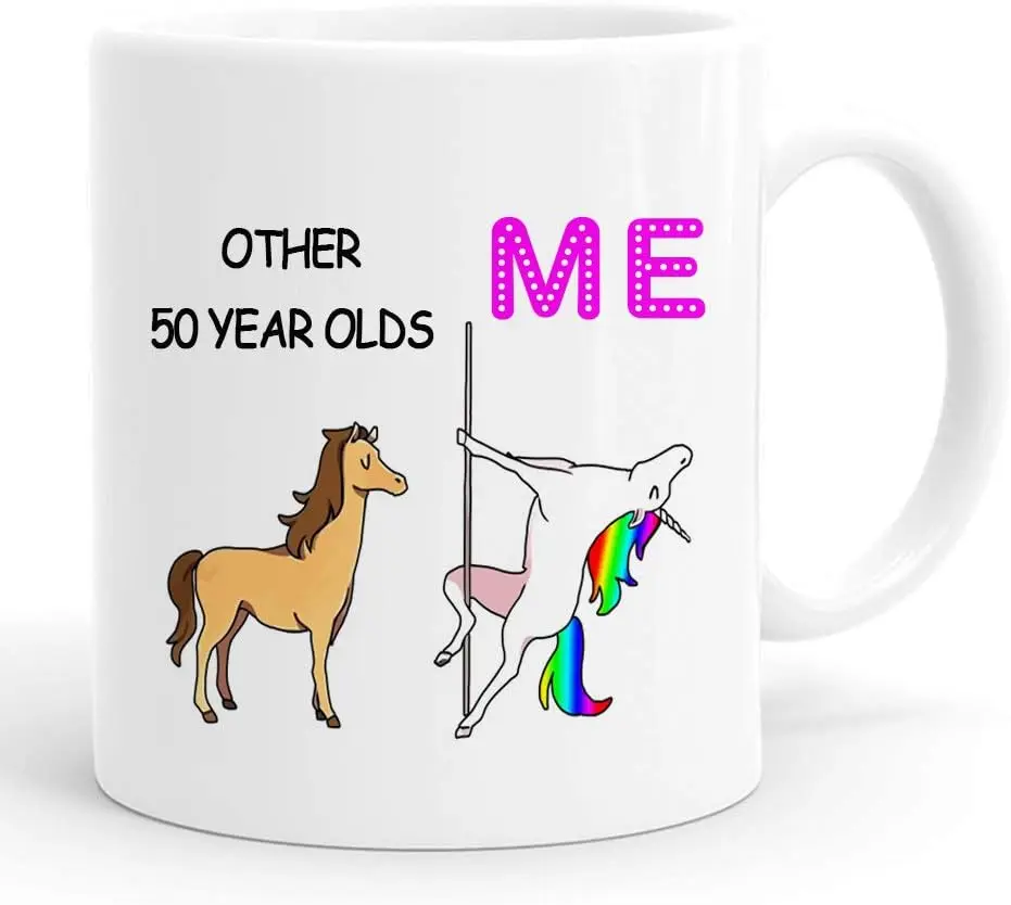 Funny 50th birthday gift for women, 50th birthday gift for 1972, 50th birthday mug for her, friends, mom,320ML