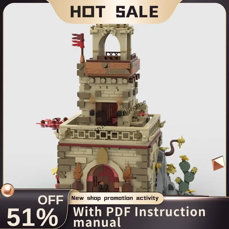 

New 1201Pcs Moc European Medieval Street View Arab Tower Castle Model Diy Creative Ideas Child Toy Christmas Birthday Gift Block