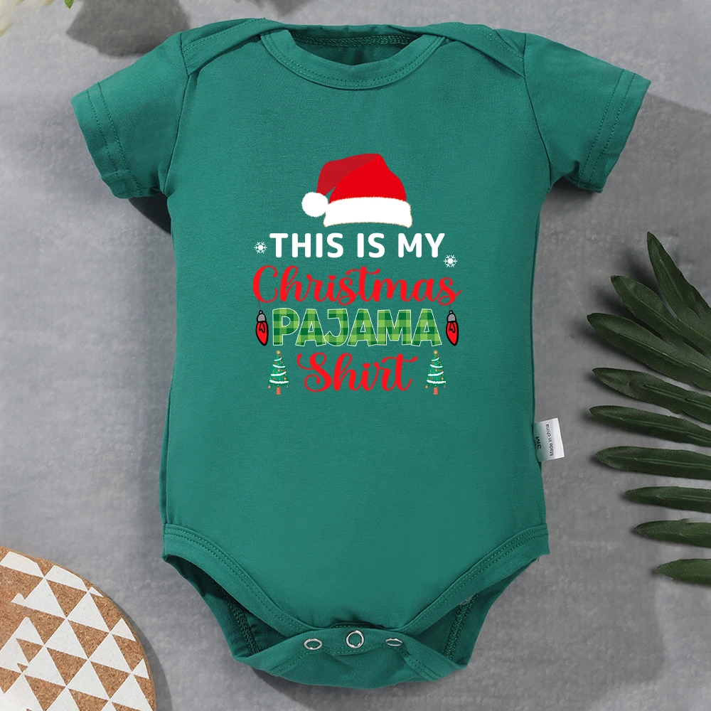 This Is My Christmas Pajama Shirt Cute Baby Boy Girl Clothes Onesies Cozy Pure Cotton Infant Romper Festival Vibe Xmas Gift