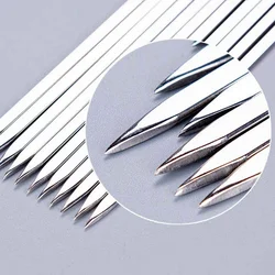 50Pcs Stainless Steel Barbecue Skewer Reusable BBQ Skewers Kebab Iron Stick For Outdoor Camping Picnic Tools Cooking Tools 35cm