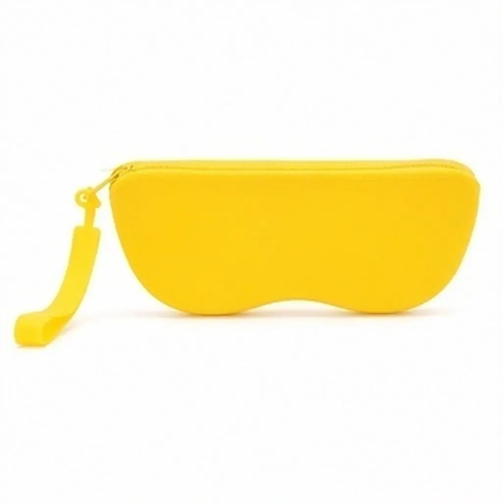 2Pcs Glasses Storage Case Soft Silicone Yellow Zipper Portable Travel Protective Eyewear Pouch Shock Absorbing Scratch Resistant