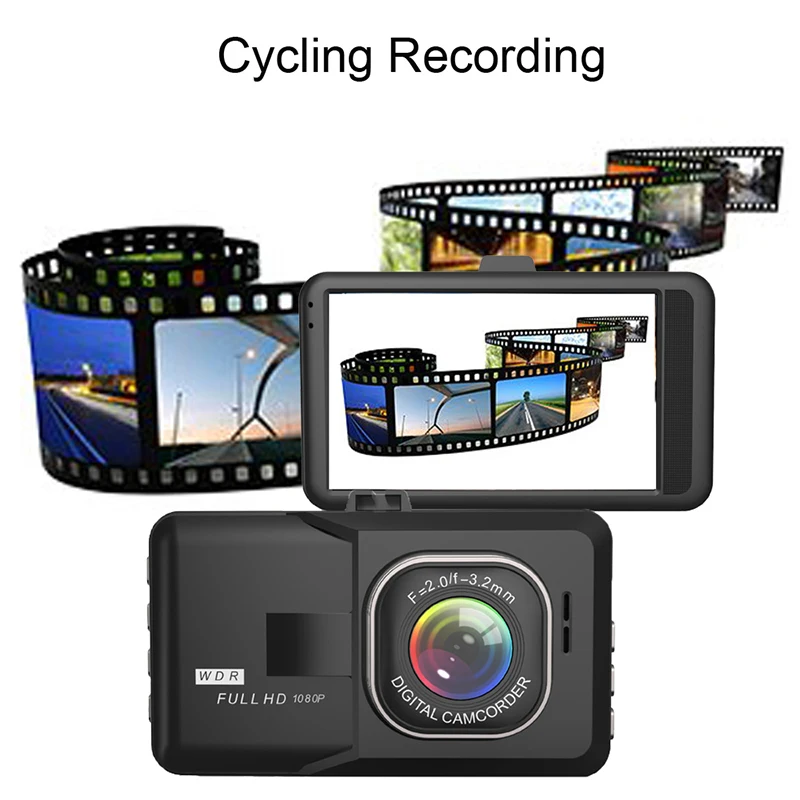 XUSHIDZ NEW 1080P HD Dash Camera Loop Recording Car Vehicle DVR Video Recorder Dashcam Night Vision 24h Parking Monitor G-sensor – Image 4