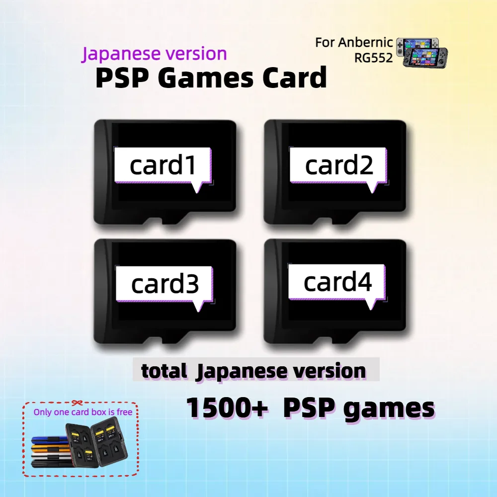 

TF Game Card FOR ANBERNIC RG552 PSP Japanese Version 1500+ Best Collection Plug&Play Classic Retro Handheld Open Source Memory