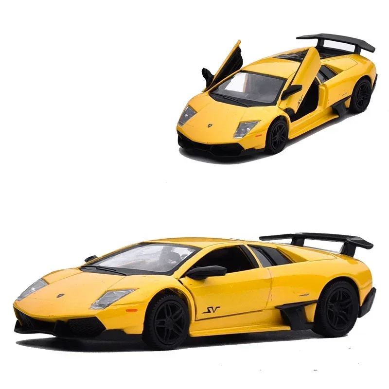 1:36 Lamborghini LP570-4 Model samochodu sportowego Diecast Scale Alloy Metal Pull Back Zabawki prezentowe dla dzieci F34