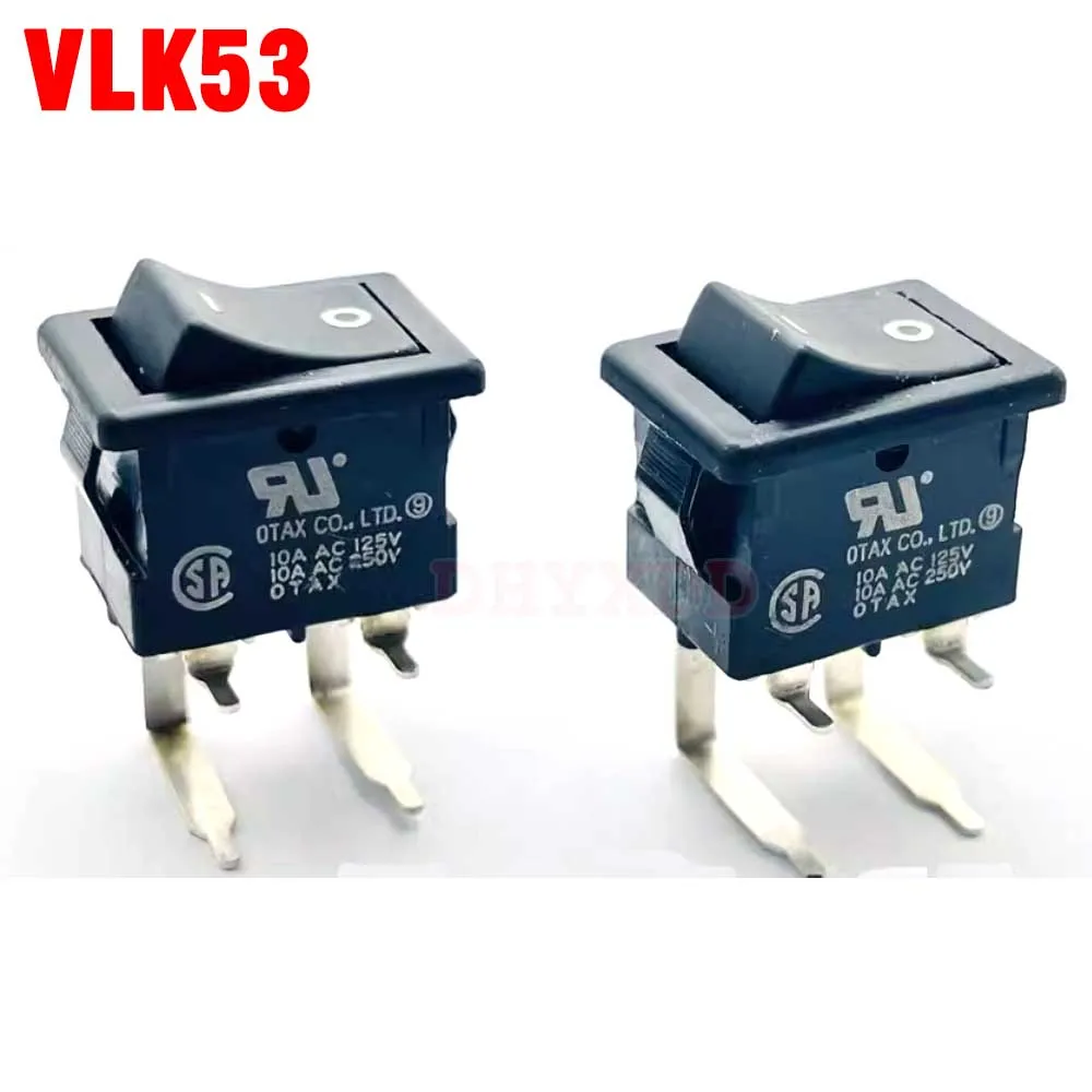 1pcs OTAX VLK53 Ship Type Rocker Switch 10A 125V/250V 4Pin Inner Bend Coffee Machine Switch