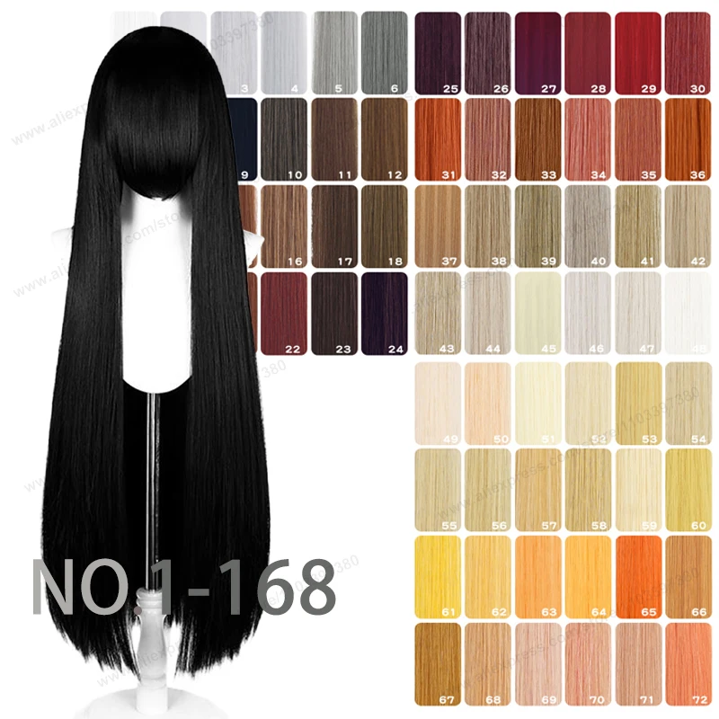 

600g Upgraded Thickened 100cm Long Straight Cosplay Synthetic Wig With Bangs Black White Red Heat Resistant Hair Anime Wigs