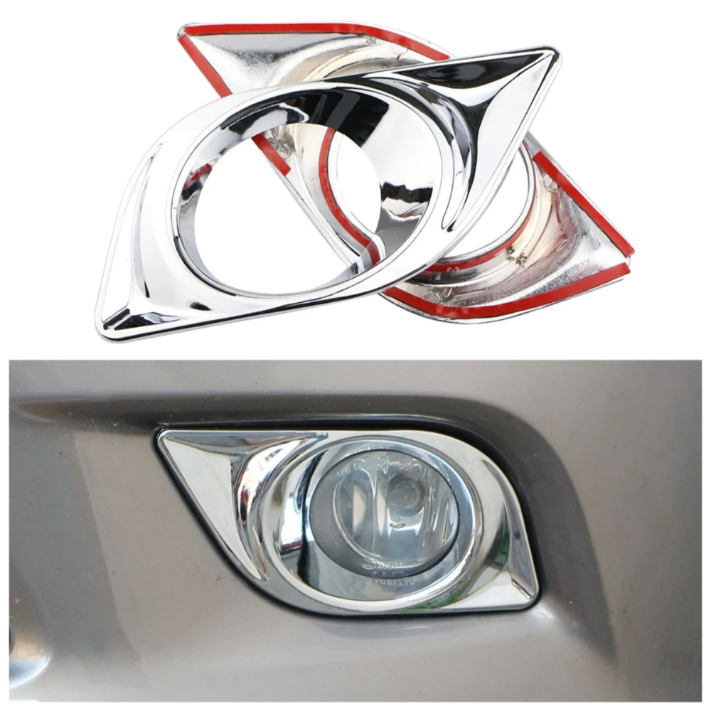 Car Front Fog Light Cover Trim for Nissan Sunny Versa Latio Almera 2014 - 2017 Fog Lamp Decorative Chrome Sticker Accessories