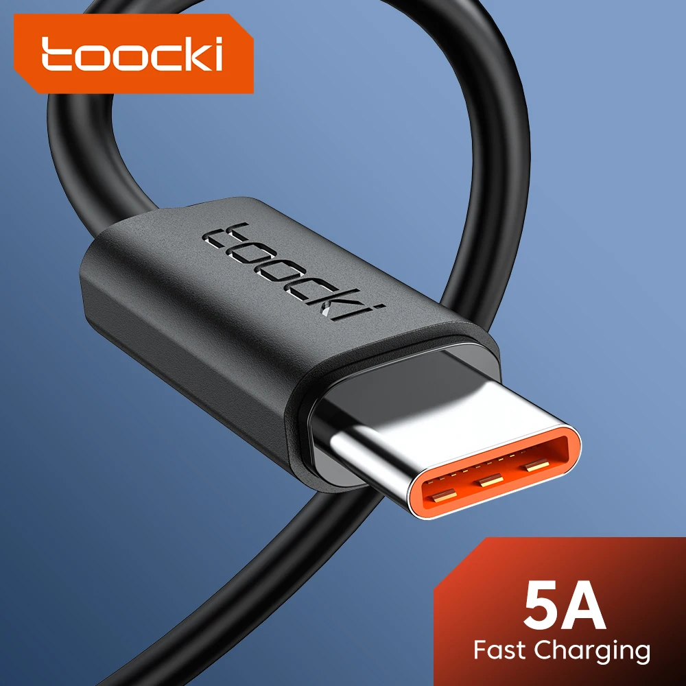 Tocki 5A USB C Cable PD 100W Fast Charging Wire For Samsung Huawei Xiaomi Type C Moble Cellphone Quick Data Cord Cables