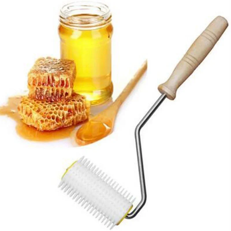 Bee Honey Extracting Uncapping Needle Roller Plastic Beekeeping Comb Tools Kit Home Garden Supplies