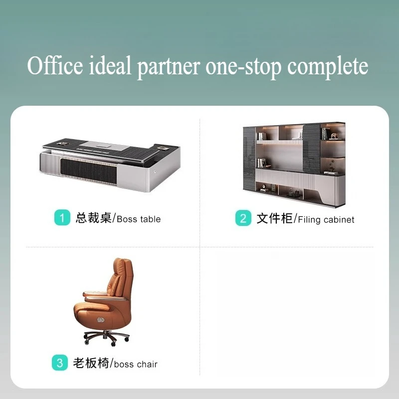 Modern Standing Desk Study Sedentary Table Computer Table Organizer Gaming Desktop Chair Filing Cabinet Workshop Furniture