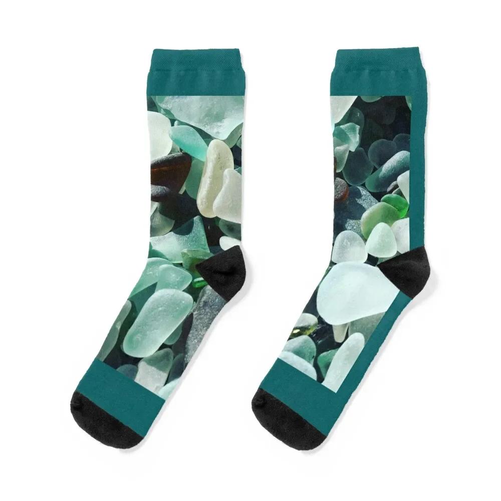 Sea Glass Socks colored valentine gift ideas Boy Socks Women's