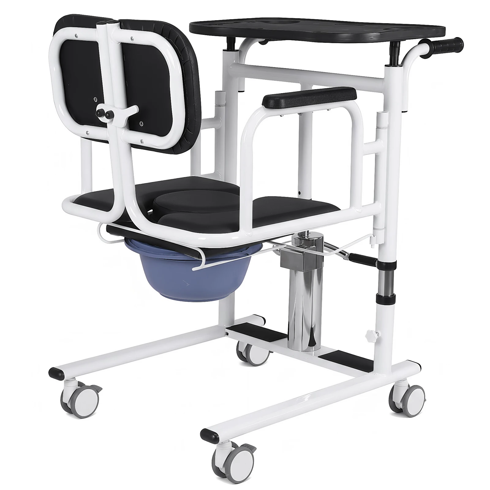 

Кресло-коляска 4-в-1 с гидравлическим подъемником для ног, передвижными колесами, подъемным механизмом и противоскользящим покрытием для пожилых людей и людей с ограниченными возможностями