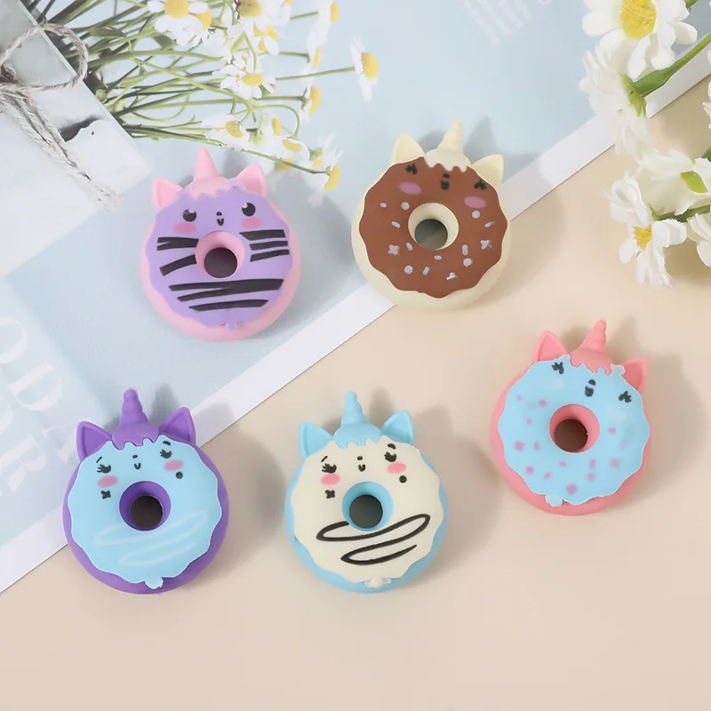 12Pcs Wholesale Donut Eraser Creative Cartoon Modeling Unicorn Eraser, Student Stationery