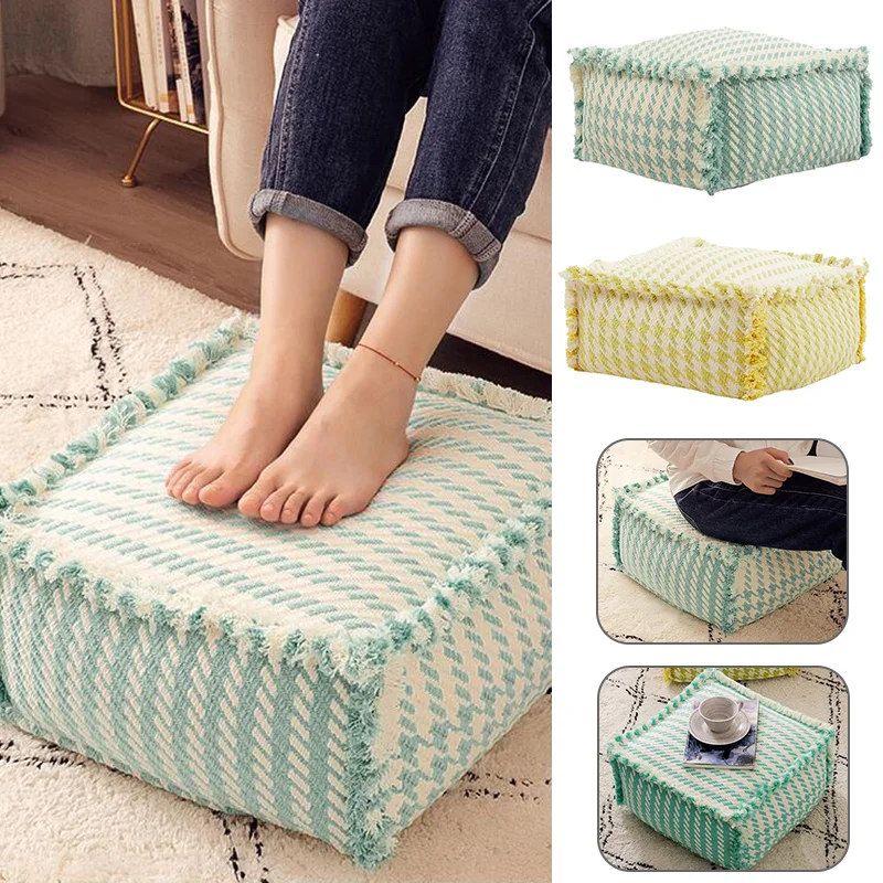 

Japanese Style Futon Cushion Modern Unstuffed Ottoman Cover Tatami Sofa Living Room Square Footstool Sitting Stool Lazy Pier