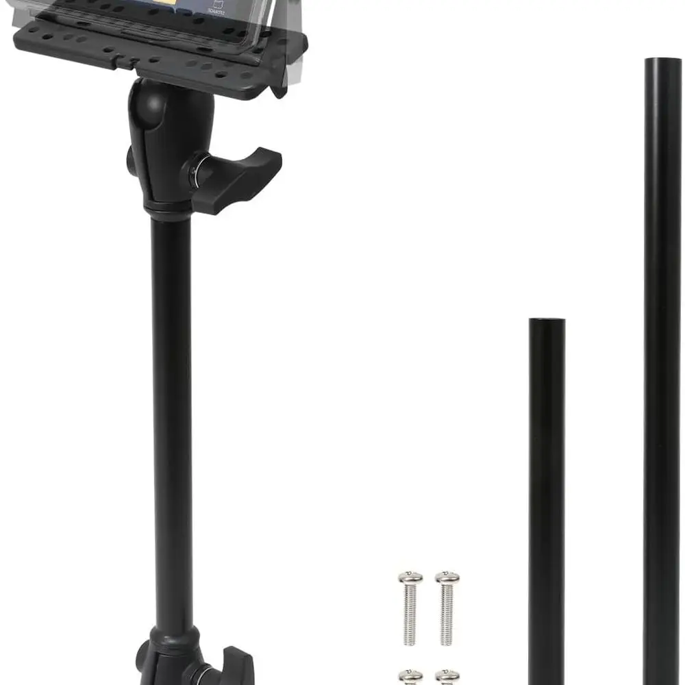 

1.5" / C Size Ball Fish Finder Mount, 360°Rotation, 2 PCS (18-22") Arm with Base Protection Cover, Marine Electronic/Depth Finde