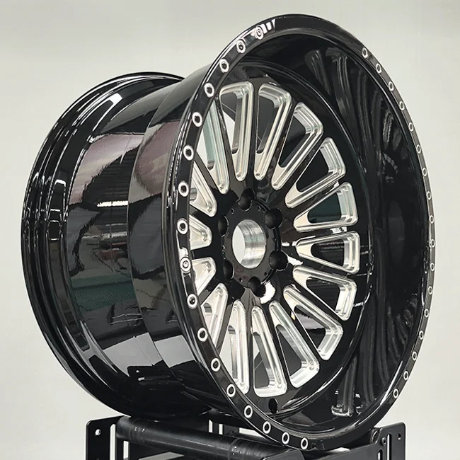 

Комплект из двух кованых колесных дисков 6*139.7 дюймов 22*12, ярко-черные, с фрезерованным алюминиевым сплавом и ярким окантованным ободом, для легковых автомобилей