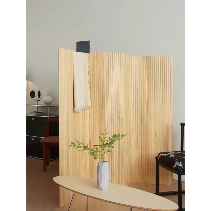 Biombo para Salón, Moderno, Simple, Plegable, Móvil, para Porche, Privacidad, Bloqueo de Luz, Forma de Arco, Fondo en Forma de S